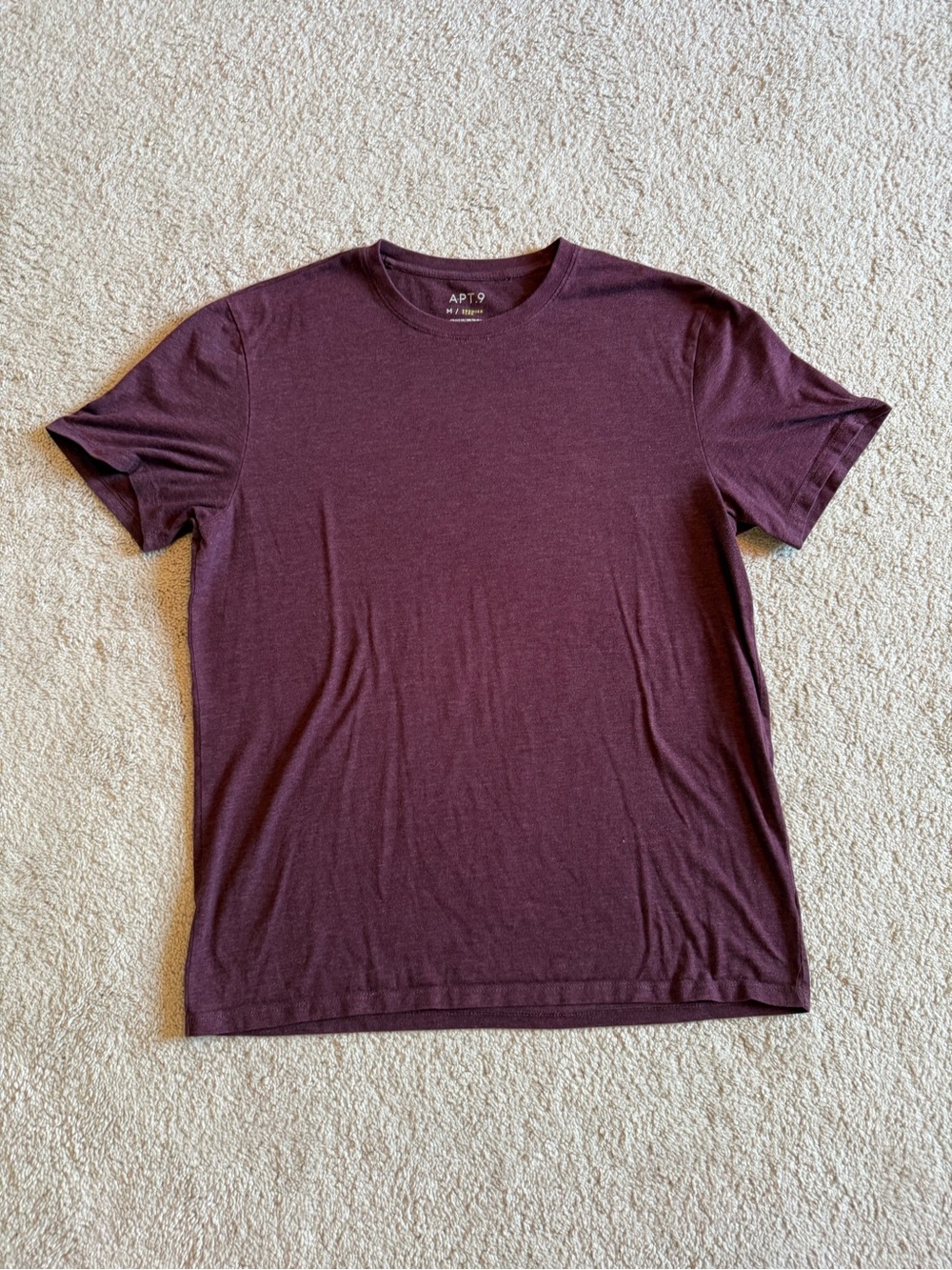 Apt. 9 Men's Short Sleeve Crew Tee in Plum